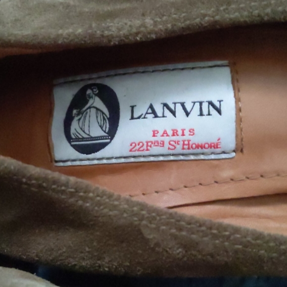 Lanvin ballerina taupe suede wedges - Picture 6 of 7